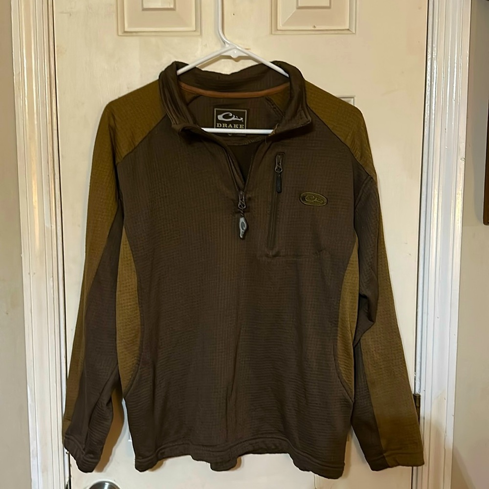 Drake endurance 1/4 zip tan pullover men’s